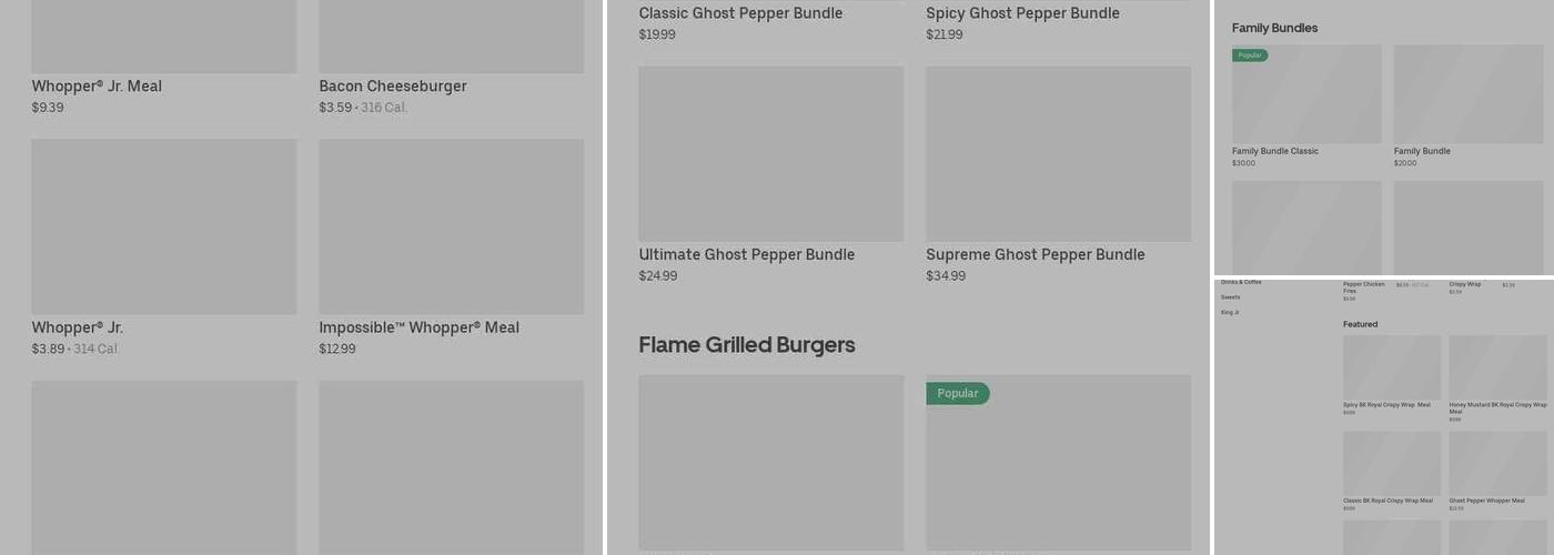Burger King Menu