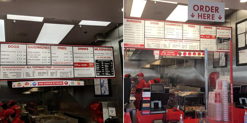 Five Guys Menu