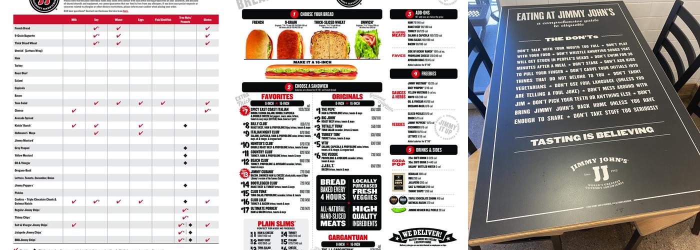 Jimmy John's Menu