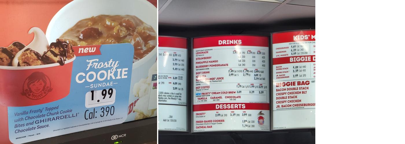 Wendy's Menu
