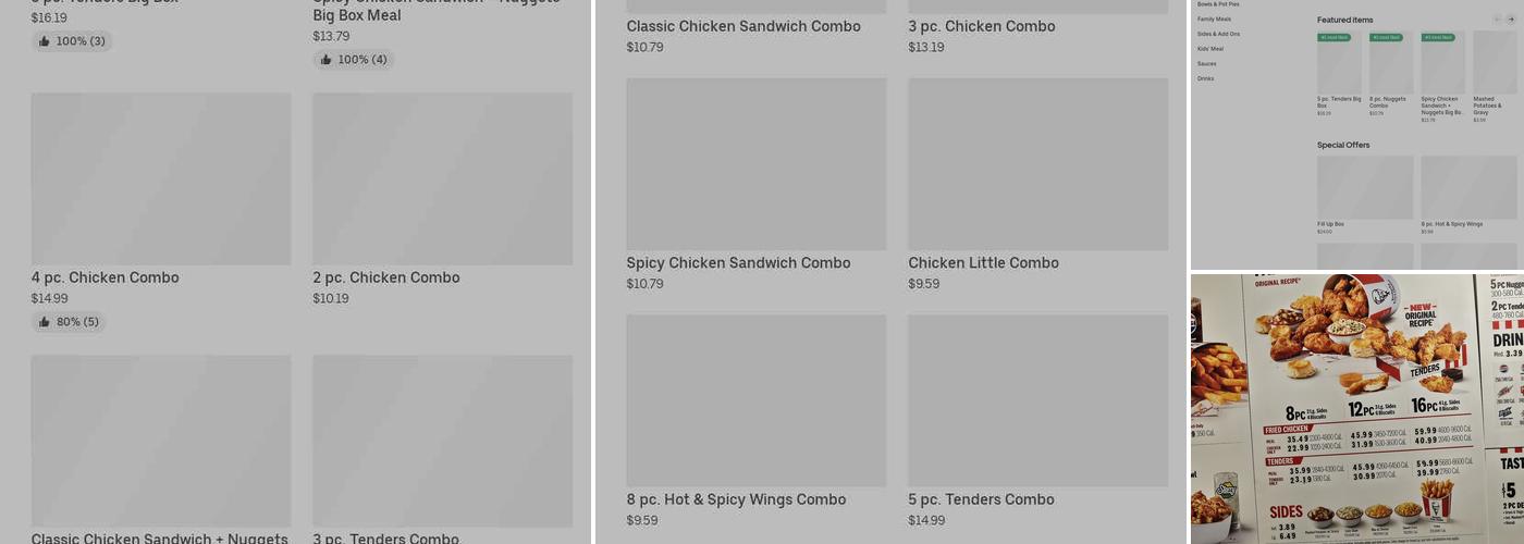 KFC Menu