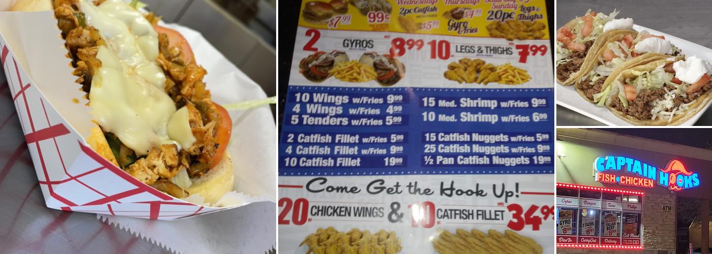 Captain Hooks Fish & Chicken on 103rd Menu