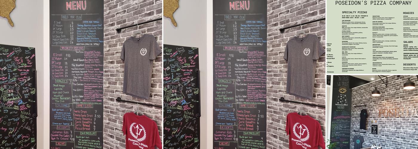 Poseidon's Pizza Menu