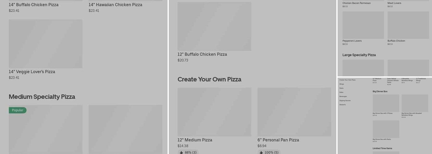 Pizza Hut Menu