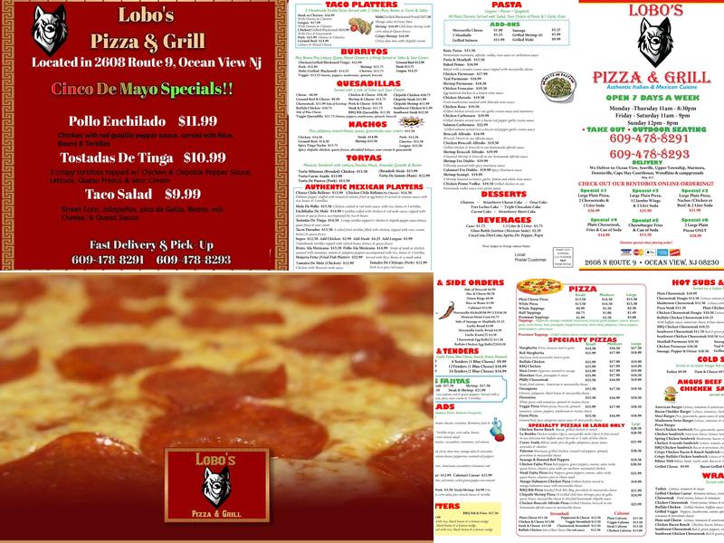 Lobo's Pizza & Grill Menu