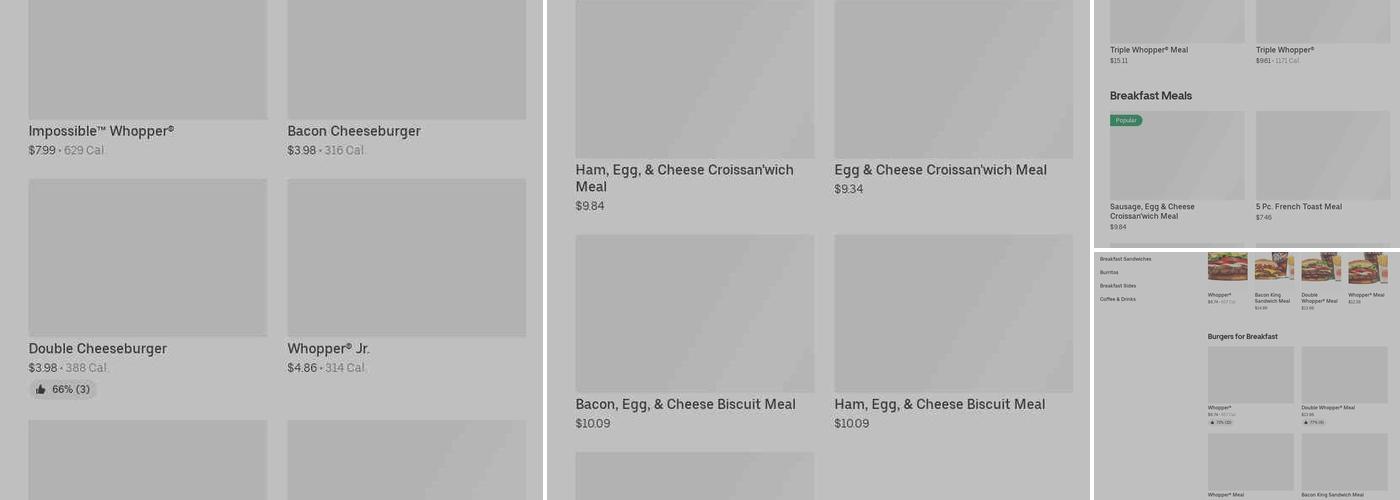 Burger King Menu