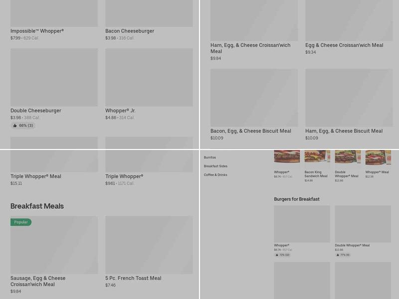 Burger King Menu