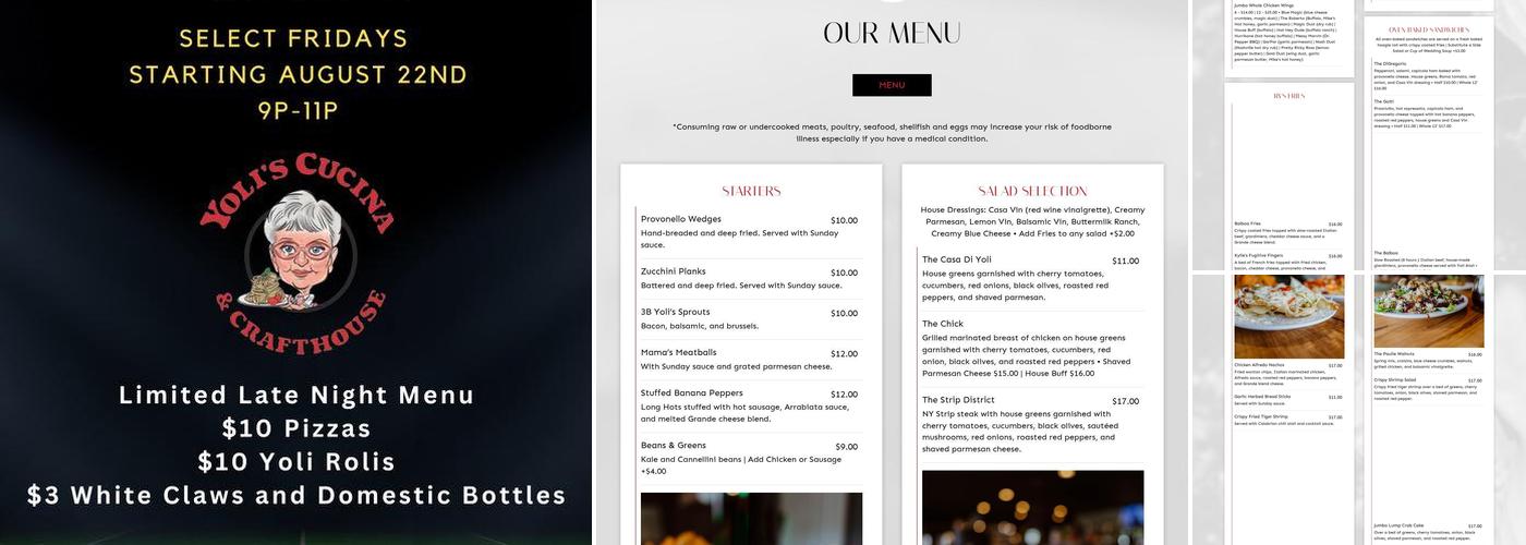 Yoli's | Cucina & Crafthouse Menu