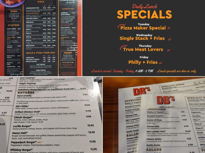 DB's Menu