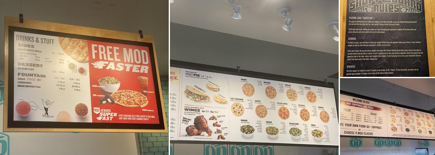 MOD Pizza Menu