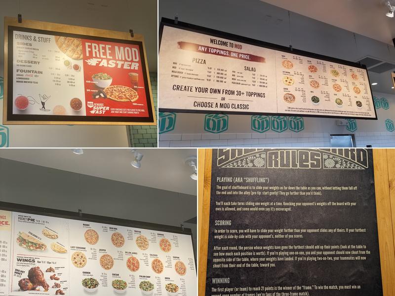 MOD Pizza Menu