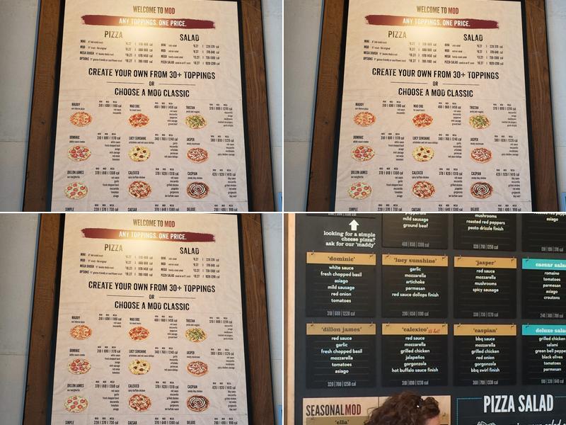 MOD Pizza Menu