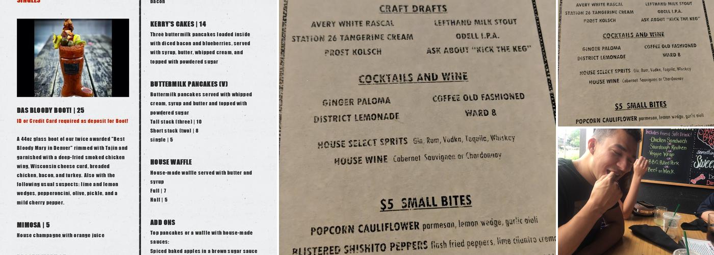 1908: An Uptown Eatery Menu