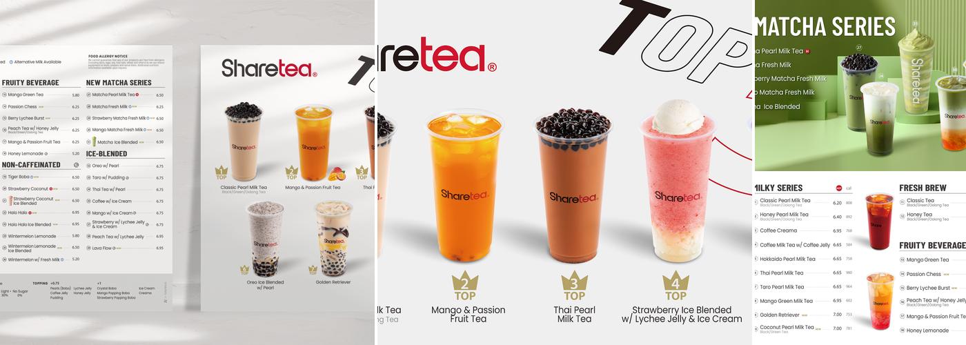 Sharetea Westminster Menu