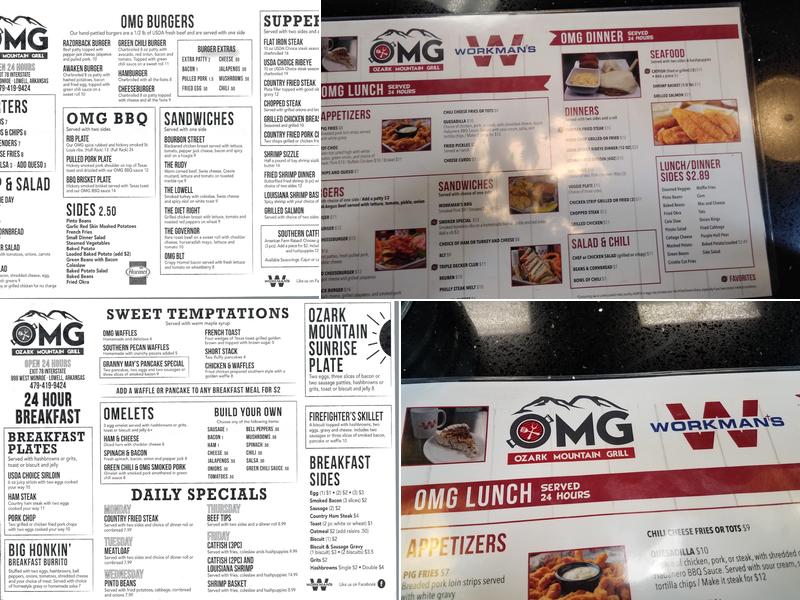 Ozark Mountain Grill Menu