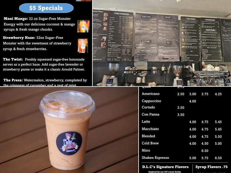 Deadlift Coffee Shop Menu