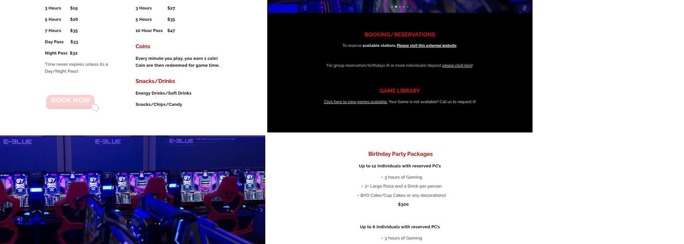 Level Up Gaming Menu