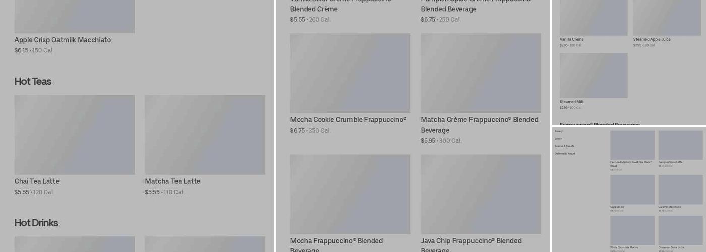 Starbucks Menu