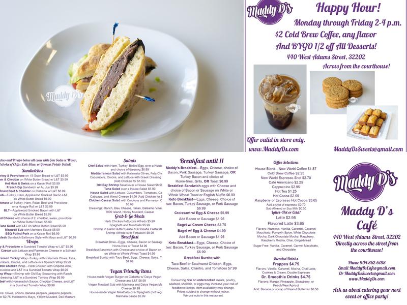 Maddy D's Menu