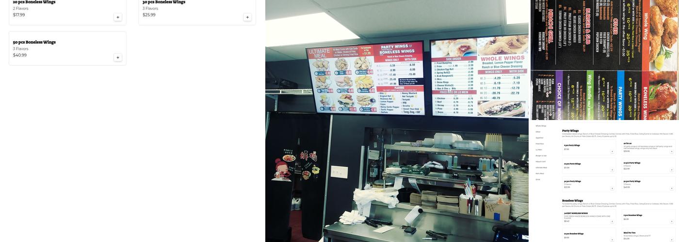 Tang's Chicken Menu