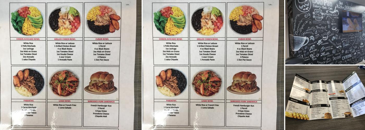 Don Pan Menu