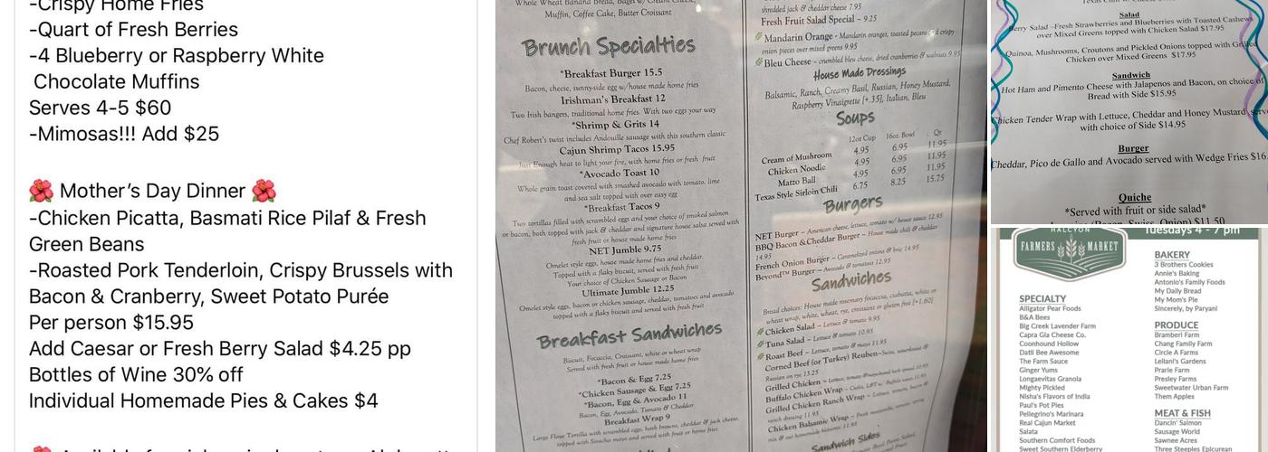 Never Enough Thyme Menu