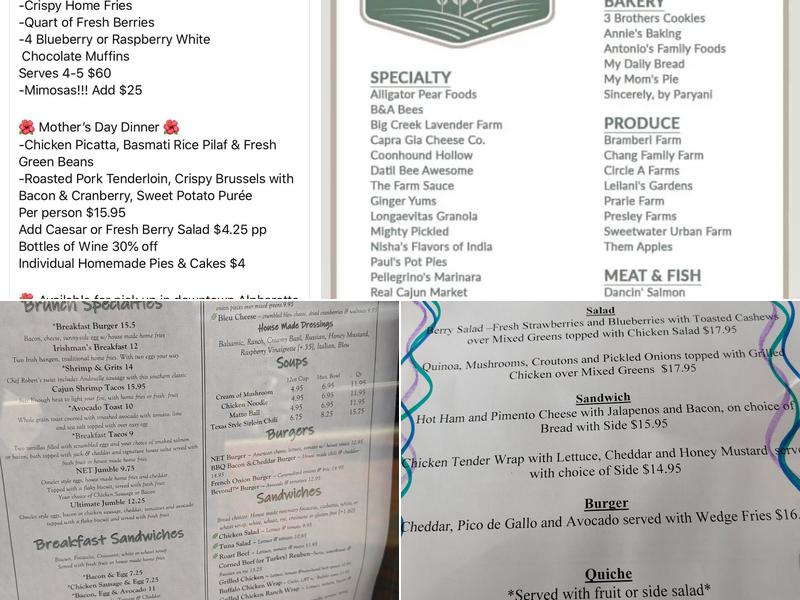 Never Enough Thyme Menu