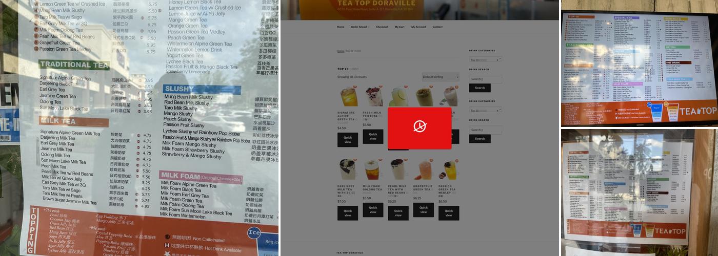 Tea Top Menu