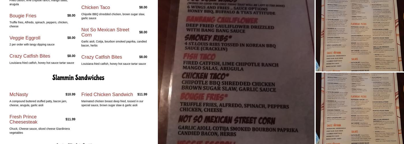 Nirvana Menu