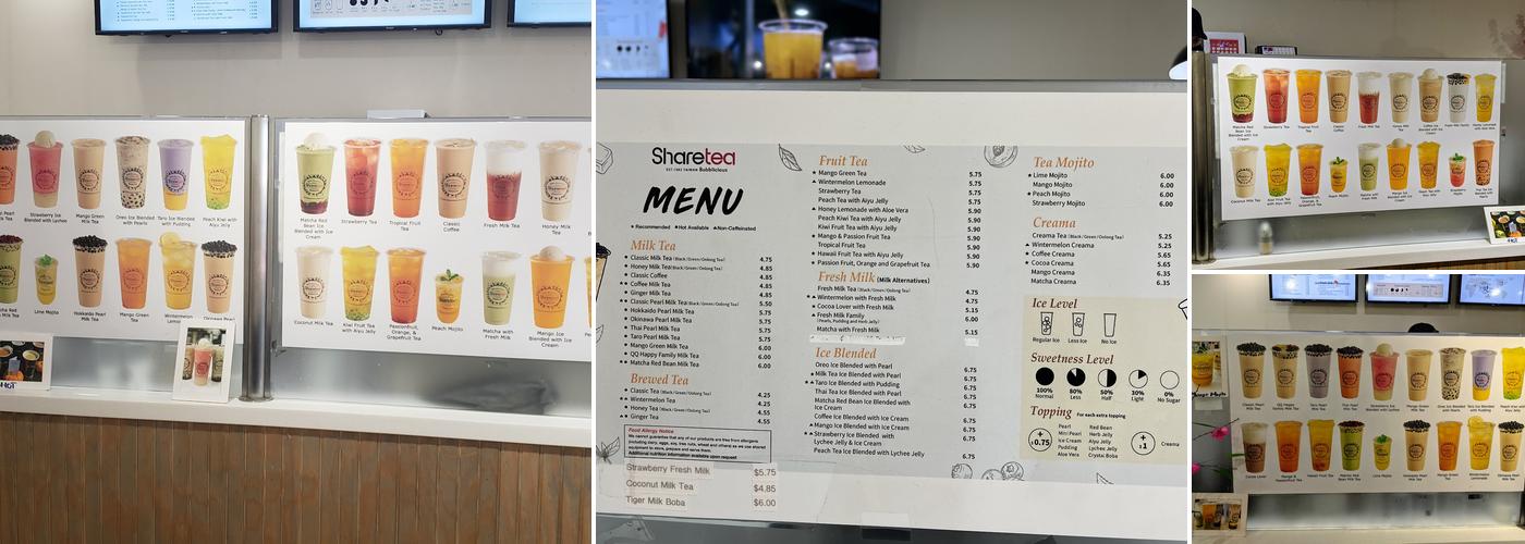 Sharetea Menu