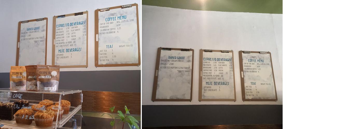 Dear Globe Coffee Menu