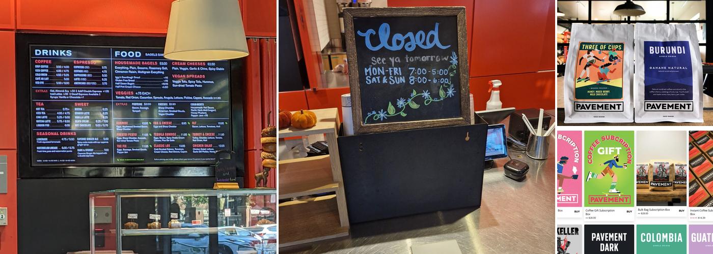 Pavement Coffeehouse - Harvard Sq. Menu