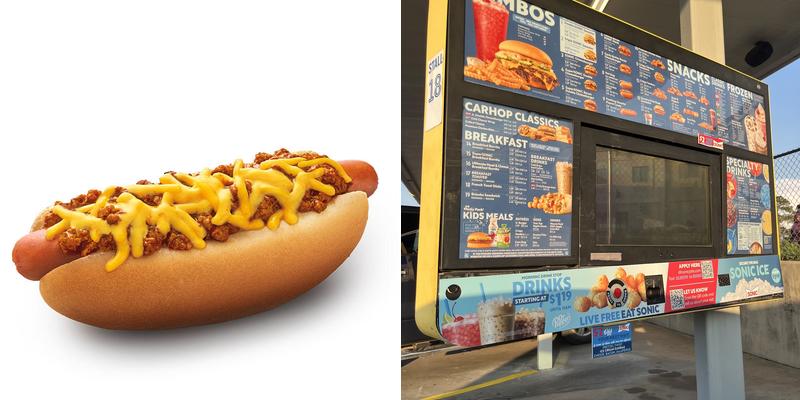 Sonic Drive-In Menu