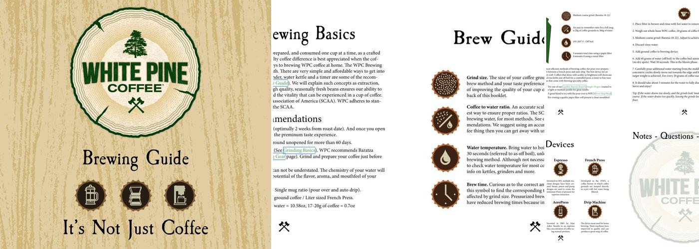 White Pine Coffee Roasters Menu