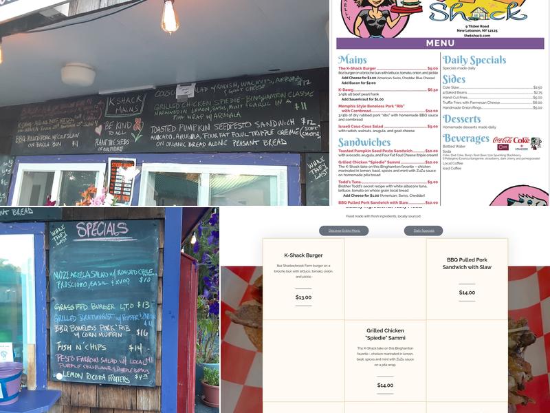The KShack Menu