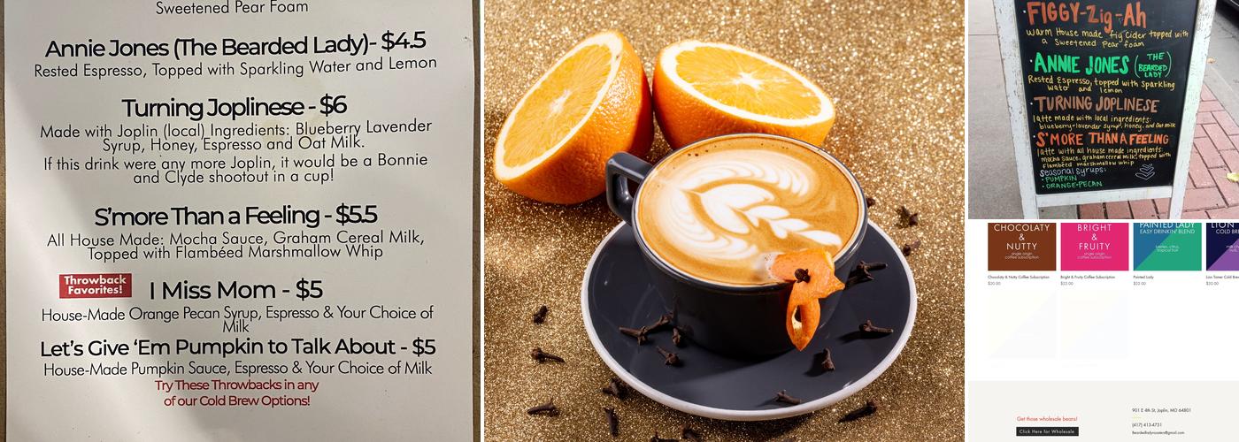 Bearded Lady Coffee Roasters Menu