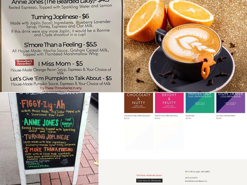 Bearded Lady Coffee Roasters Menu