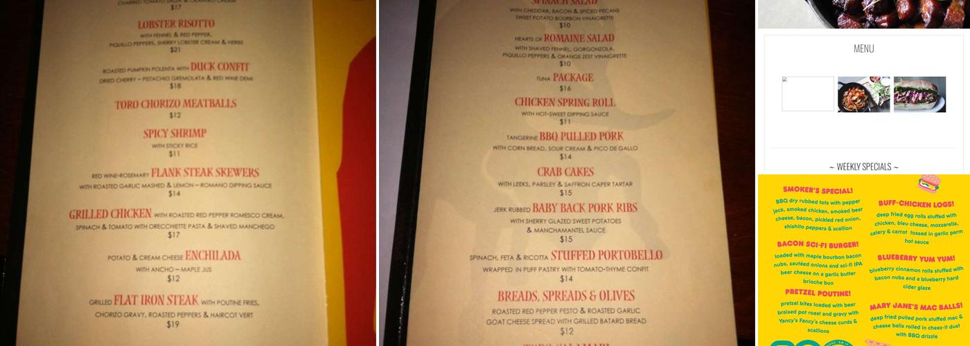 Thin Man Brewery Menu