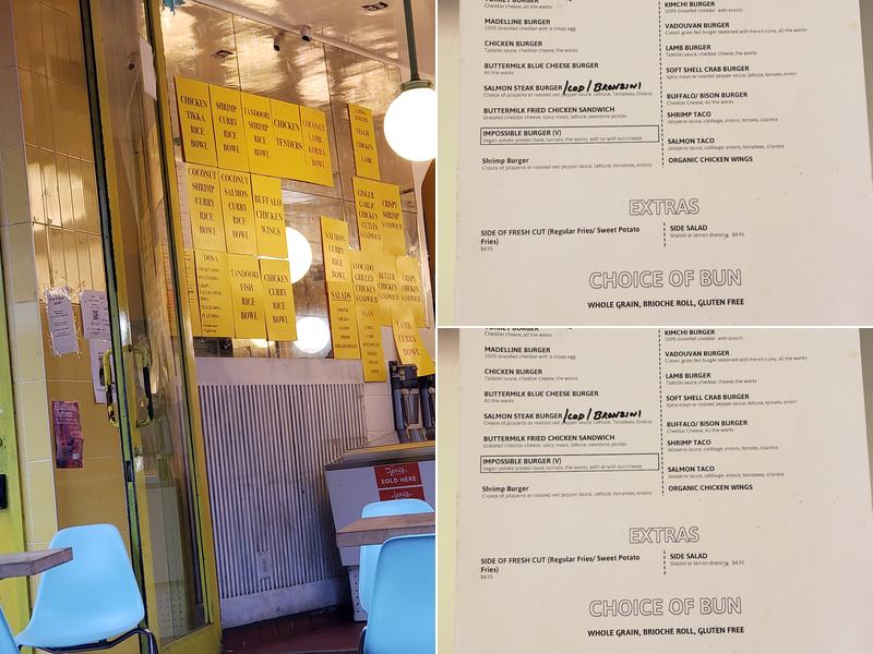 Pasture Burger Menu