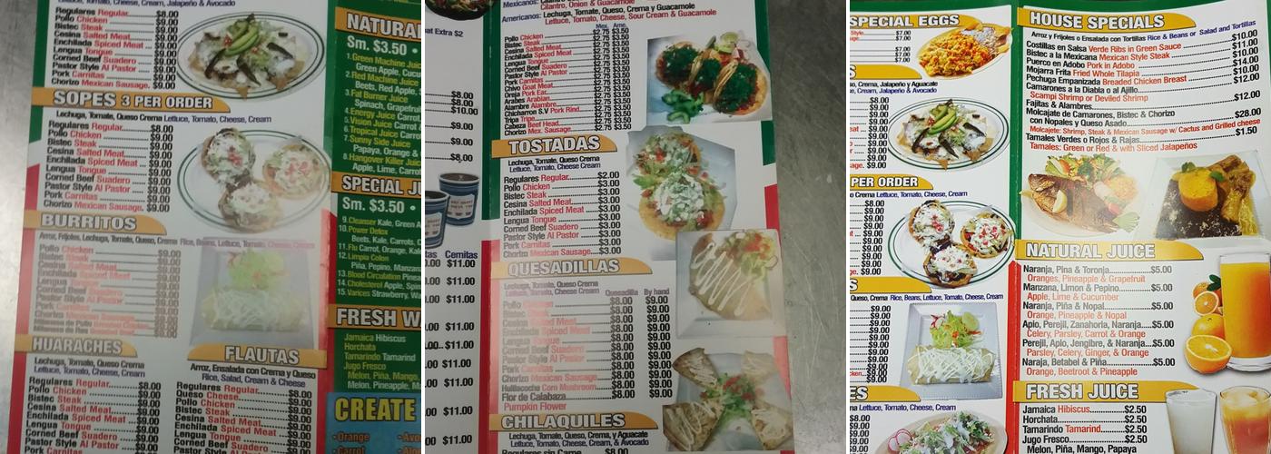 Chilpancingo Menu