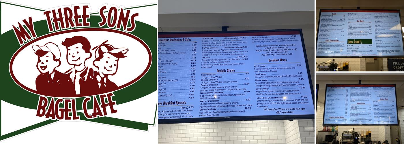 My Three Sons Bagel Cafe (Nassau Blvd) Menu