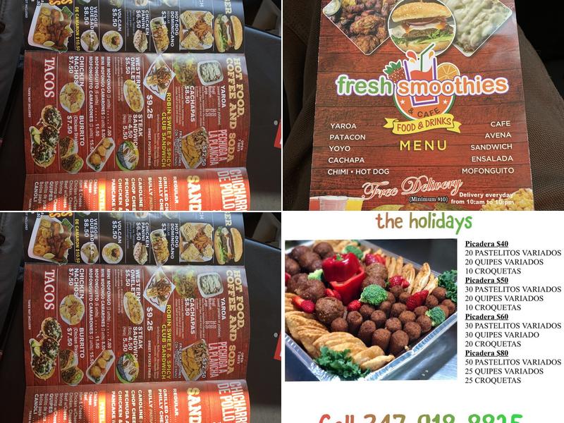 Fresh Smoothies & Cafe Menu