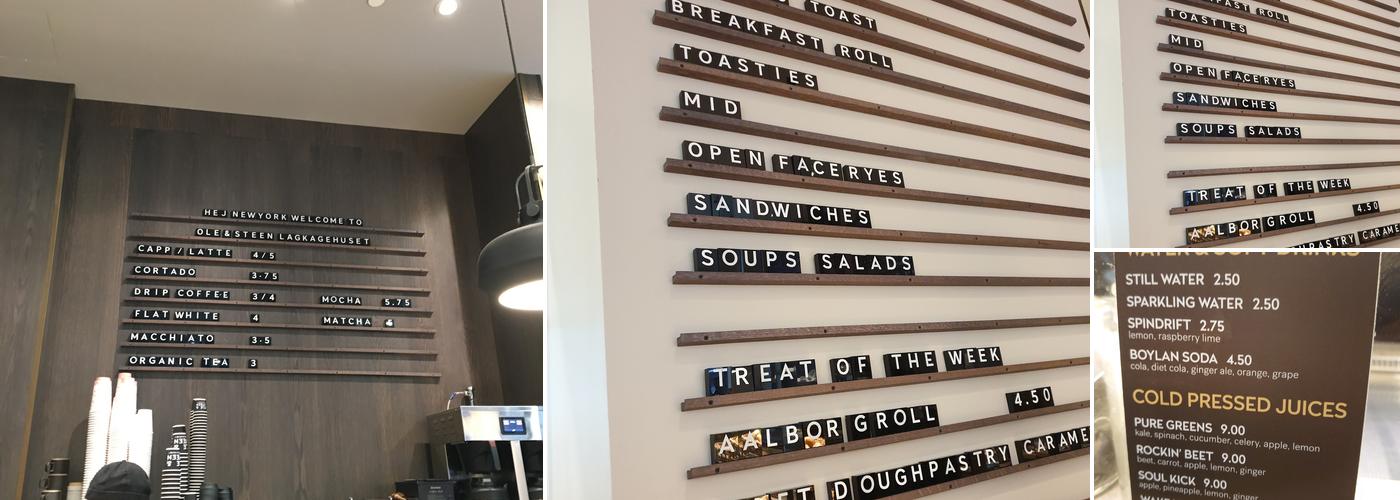 Ole & Steen Menu