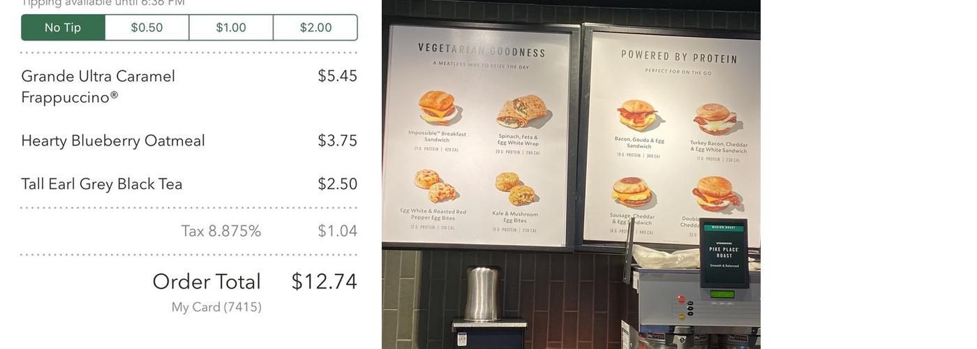 Starbucks Menu