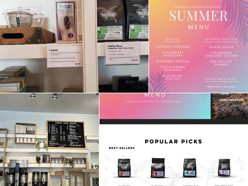 Boxwood Coffee Roasters Menu