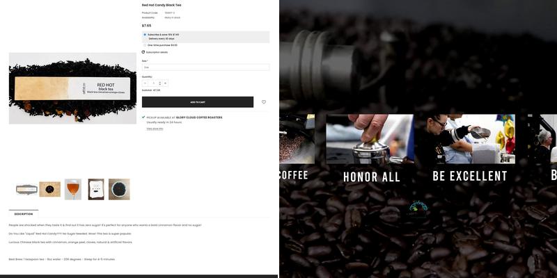 Glory Cloud Coffee Roasters Menu