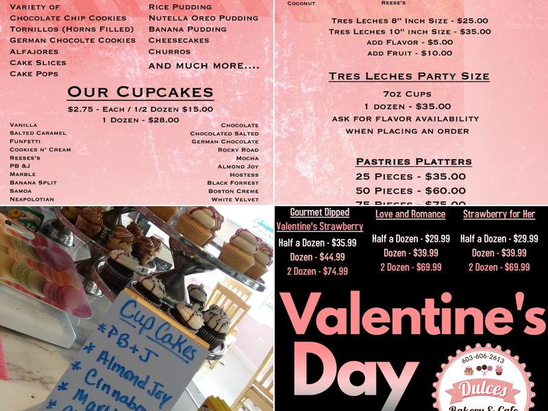 Dulces Bakery Menu