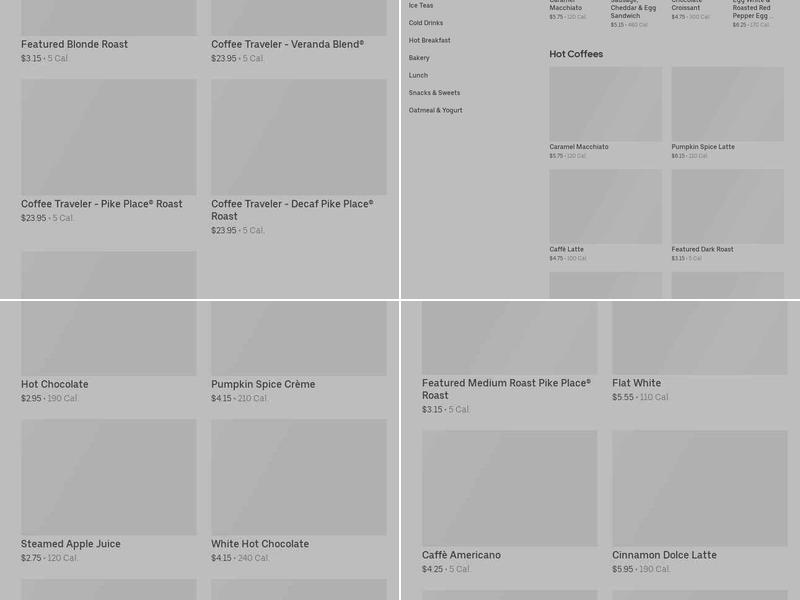 Starbucks Menu