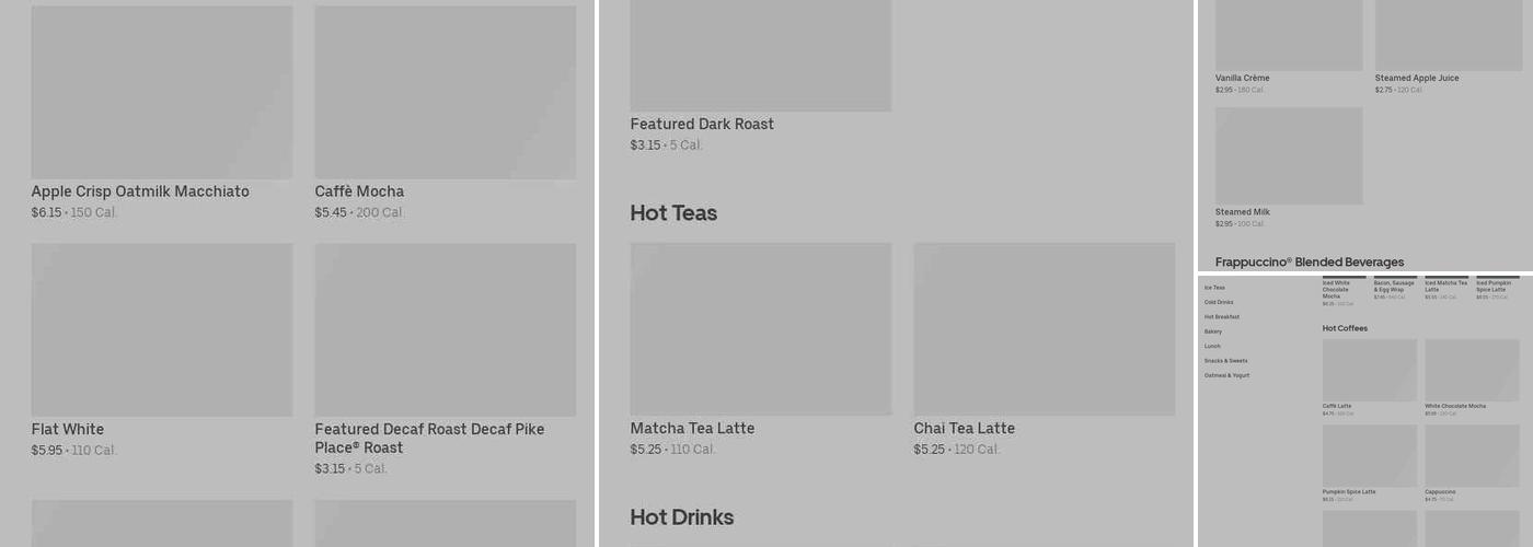 Starbucks Menu
