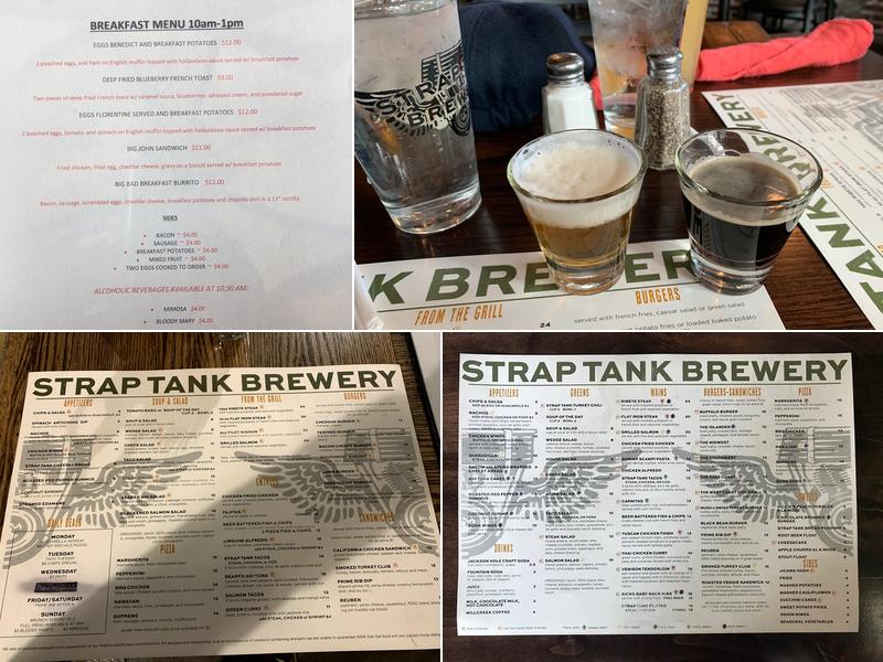 Strap Tank Brewery Menu